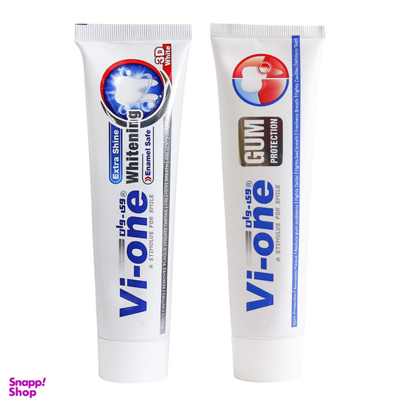 خمیر دندان وی وان (Vi-One) مدل Gum & Whiting حجم 90 میلی‌ لیتر مجموعه 2 عددی