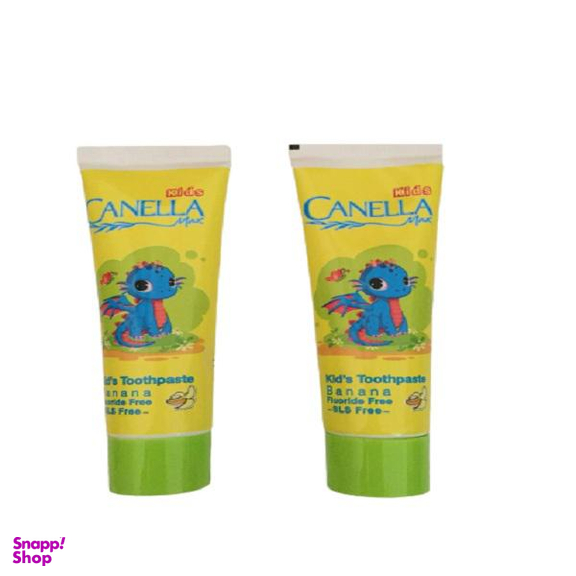 خمیردندان کنلامکس (Canella Max) مدل Banana حجم 60 میلی‌لیتر مجموعه 2 عددی