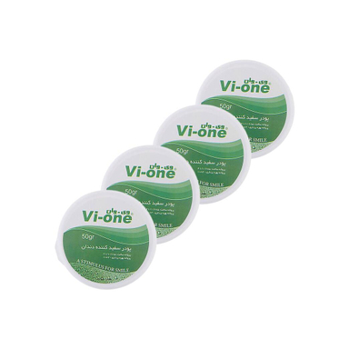 پودر سفید کننده دندان وی وان (Vi-One) مدل Mint وزن 50 گرم مجموعه 4 عددی