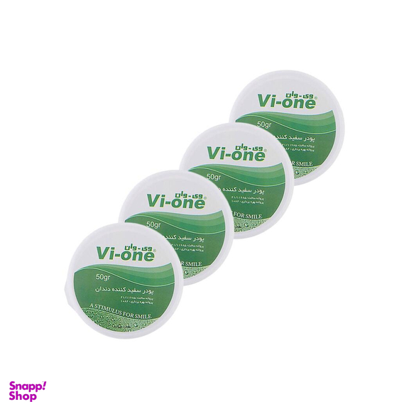 پودر سفید کننده دندان وی وان (Vi-One) مدل Mint وزن 50 گرم مجموعه 4 عددی