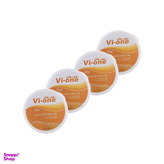 پودر سفید کننده دندان وی وان (Vi-One) مدل Orange وزن 50 گرم مجموعه 4 عددی