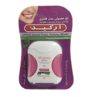 نخ دندان ارکید (Orkid) مدل فانتزی رنگ صورتی 50 متر