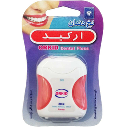 نخ دندان ارکید (Orkid) مدل فانتزی رنگ نارنجی 50 متر