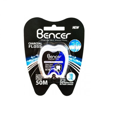 نخ دندان بنسر (Bencer) مدل Charcoal طول 50 متر