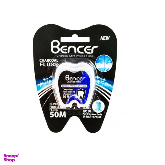 نخ دندان بنسر (Bencer) مدل Charcoal طول 50 متر