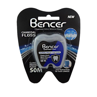 نخ دندان بنسر (Bencer) مدل Charcoal طول 50 متر