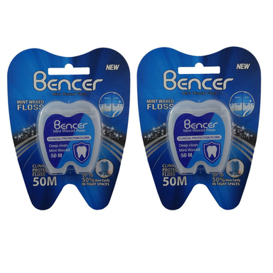 نخ دندان بنسر (Bencer) مدل Mint طول 50 متر بسته 2 عددی