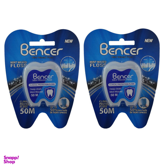 نخ دندان بنسر (Bencer) مدل Mint طول 50 متر بسته 2 عددی