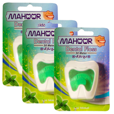 نخ دندان ماهور (Mahoor) مدل نعناع مجموعه 3 عددی