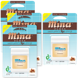 نخ دندان مینا (Mina) مدل Cinnamon طول 50 متر بسته 4 عددی
