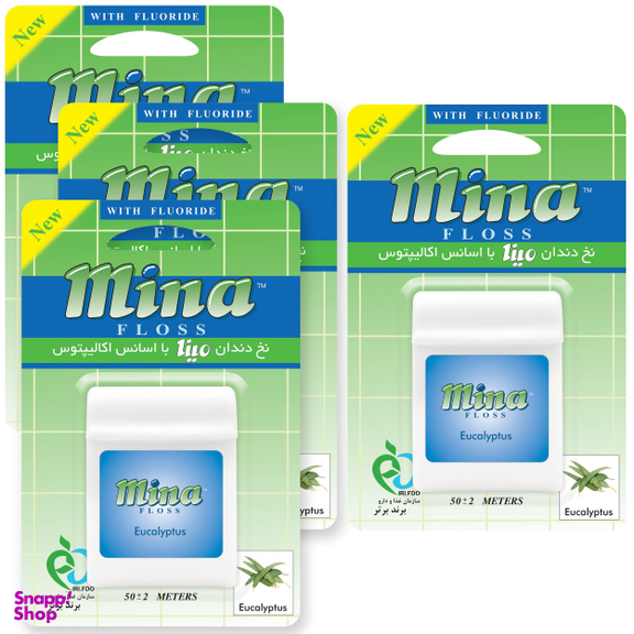 نخ دندان مینا (Mina) مدل Eucalyptus طول 50 متر بسته 4 عددی