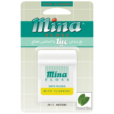 نخ دندان مینا (Mina) مدل Narrow با اسانس نعناع طول 50 متر