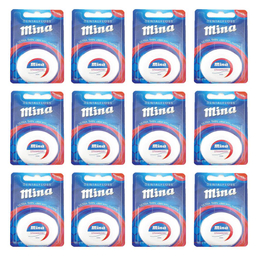 نخ دندان مینا (Mina) مدل Ultra thin با اسانس توت فرنگی طول 50 متر بسته 12 عددی