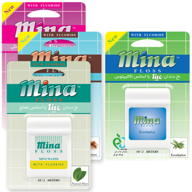 نخ دندان مینا (Mina) مدل متراکم بسته 4 عددی