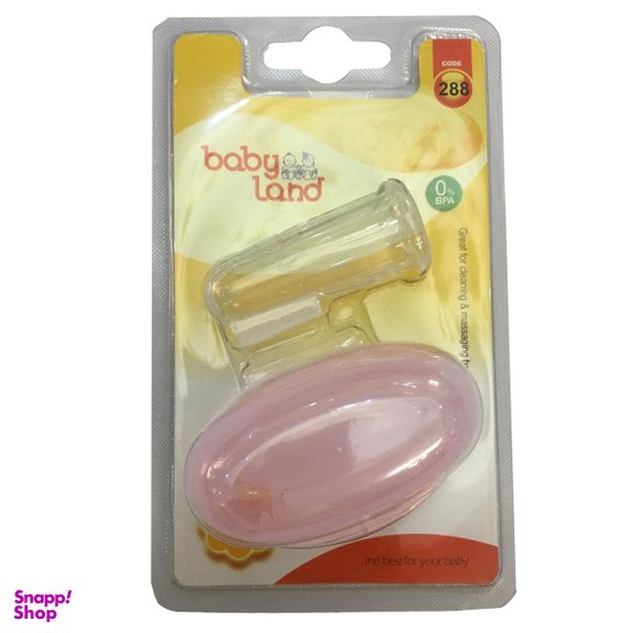 مسواک انگشتی نوزادی بیبی لند (Baby Land) مدل 5004 رنگ صورتی روشن