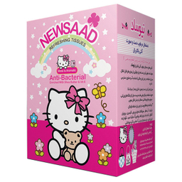 دستمال مرطوب کودک نیوساد (Newsaad) مدل Girls بسته 12 عددی