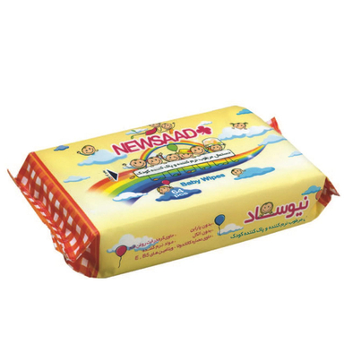 دستمال مرطوب کودک نیوساد (Newsaad) مدل بالشتی بسته 64 عددی
