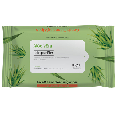 دستمال مرطوب بیول (Biol) مدل Aloe Vera بسته 10 عددی