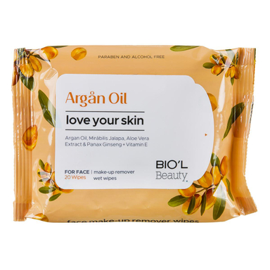دستمال مرطوب بیول (Biol) مدل Argan Oil بسته 20 عددی