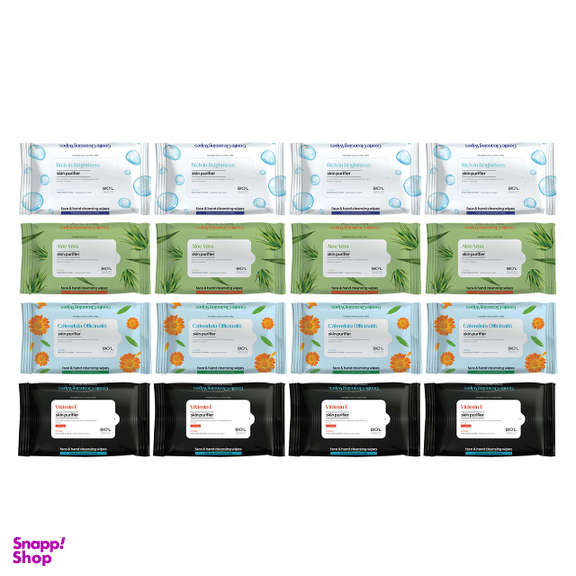 دستمال مرطوب بیول (Biol) مدل F&H مجموعه 12 عددی