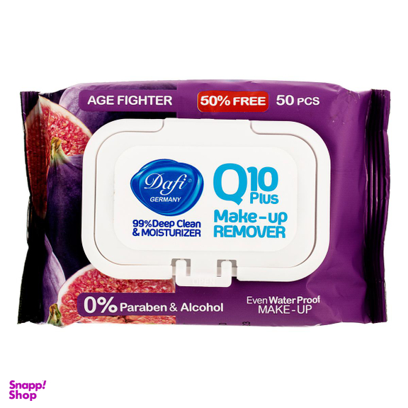 دستمال مرطوب دافی مدل Q10 Plus بسته 50 عددی