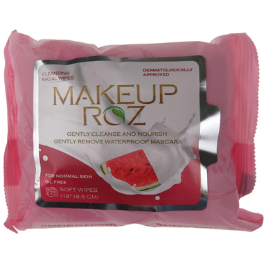 دستمال مرطوب میکاپ رز (Makeup Roz) مدل Watermelon بسته 25 عددی