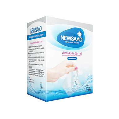 دستمال مرطوب نیوساد (Newsaad) مدل آنتی باکتریال بسته 12 عددی
