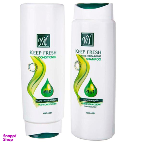 بسته شامپو و نرم کننده مو مای (My) مدل KEEP FRESH حجم 400 میلی‌لیتر