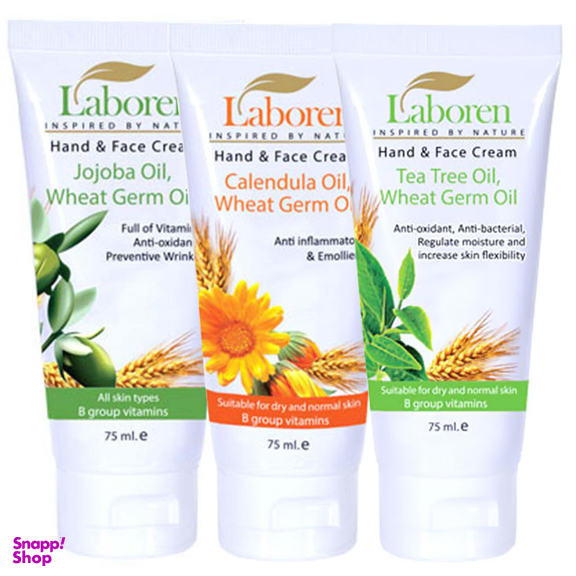 بسته کرم تغذیه کننده لابورن (laboren) مدل Tee Calendula Jojoba حجم 240 میلی‌لیتر