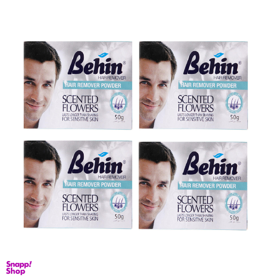 پودر موبر آقایان بهین (Behin) مدل Scented Flowers وزن 50 گرم بسته 4 عددی