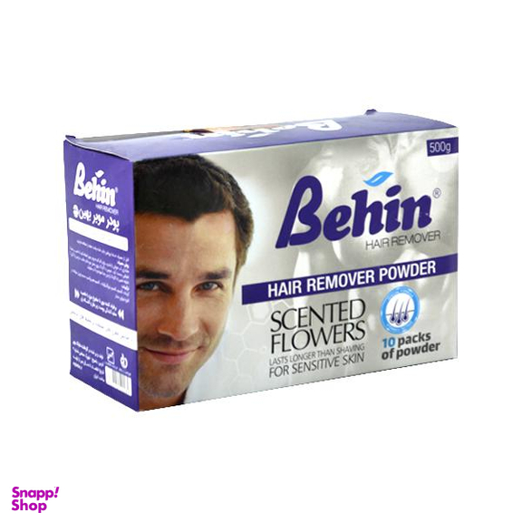 پودر موبرآقایان بهین (Behin) مدل Scented Flowers وزن 500 گرم