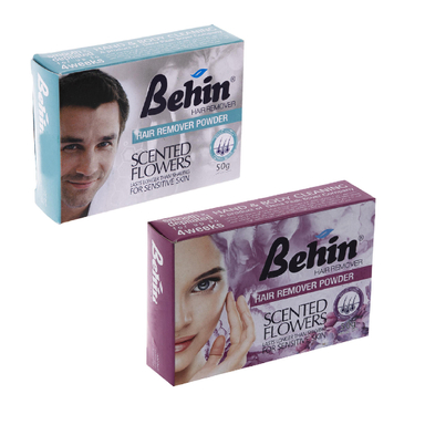 پودر موبر آقایان و بانوان بهین (Behin) مدل Scented Flowers وزن 50 گرم بسته 2 عددی