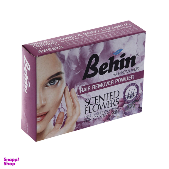 پودر موبر بانوان بهین (Behin) مدل Scented Flowers وزن 50 گرم بسته 10 عددی