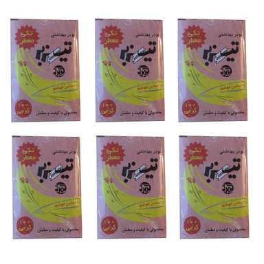 پودر موبر تیزبر مدل ddl100 وزن 100 گرم بسته 6 عددی