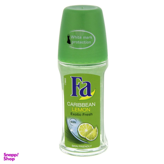 رول ضد تعریق زنانه فا (Fa) مدل Caribbean Lemon حجم 50 میلی‌لیتر