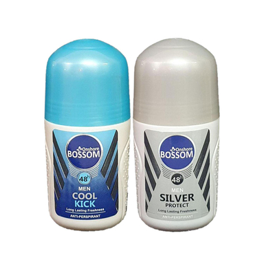 رول ضد تعریق مردانه انشور بوسوم (Onshore Bossom) مدل Cool kick و Silver حجم 75 میلی‌لیتر مجموعه 2 عددی