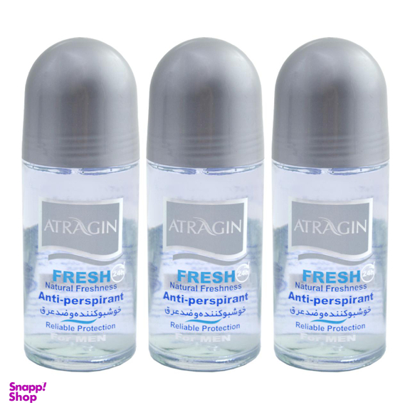 رول ضد تعریق مردانه عطرآگین (Atragin) مدل G1 حجم 50 میلی‌لیتر مجموعه 3 عددی