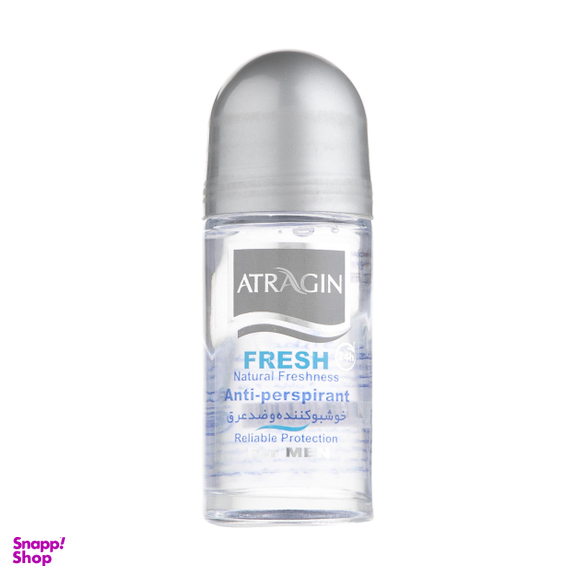 رول ضد تعریق مردانه عطرآگین (Atragin) مدل Gray حجم 50 میلی‌لیتر