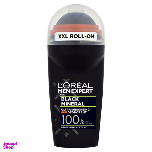 رول ضد تعریق مردانه لورآل (Loreal) سری Men Expert مدل Black Mineral حجم 50 میلیلیتر