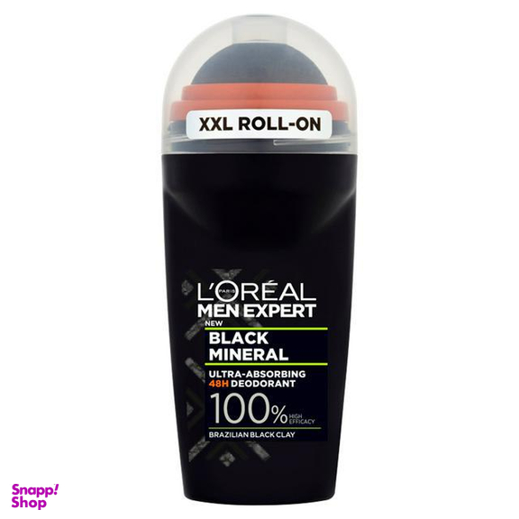 رول ضد تعریق مردانه لورآل (Loreal) مدل Black Mineral حجم 50 میلیلیتر