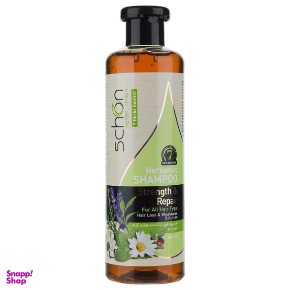 شامپو مو تقویت کننده شون (Schon) مدل Herbamix حجم 300 میلی‌ لیتر