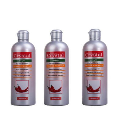شامپو ضد ریزش مو کریستال (Crystal) مدل فلفل حجم 400 میلی‌لیتر بسته 3 عددی