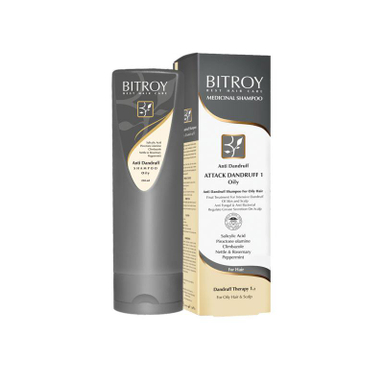 شامپو ضد شوره بیتروی (Bitroy) مدل Attack Dandruff مناسب شوره چرب حجم 250 میلی‌لیتر