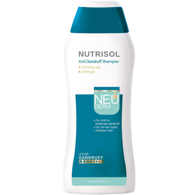 شامپو ضد شوره نیودرم (Neuderm) مدل Nutrisol حجم 300 میلی‌لیتر