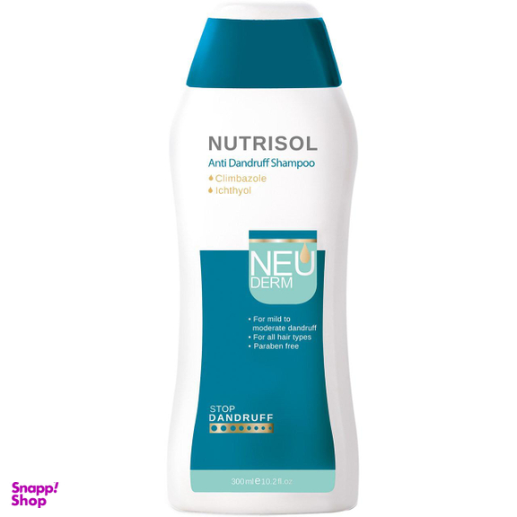 شامپو ضد شوره نیودرم (Neuderm) مدل Nutrisol حجم 300 میلی‌لیتر