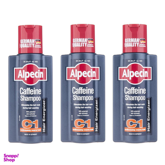 شامپو مو آلپسین (Alpecin) مدل C1 Caffeine حجم 250 میلی‌ لیتر بسته 3 عددی
