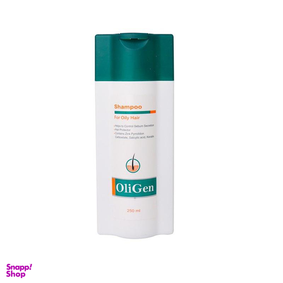 شامپو مو الی ژن (Oligen) مدل Oily Hair حجم 250 میلی‌لیتر