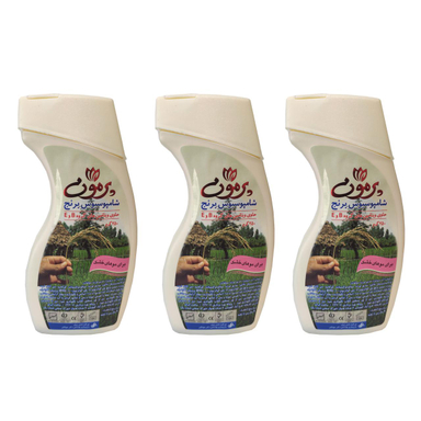 شامپو مو پرمون (Parmoon) مدل Rice Bran مناسب موی خشک حجم 250 میلی‌لیتر بسته 3 عددی