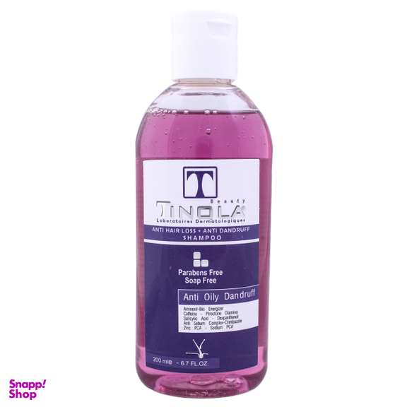 شامپو مو تقویت کننده و ضد شوره تینولا بیوتی (Tinola beauty) کد TI07 حجم 200 میلی‌لیتر