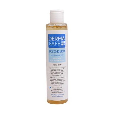 شامپو مو درماسیف (Dermasafe) مدل ECZO DERM حجم 200 میلی‌لیتر